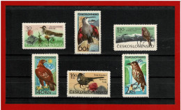 TCHECOSLOVAQUIE - 1965 - N° 1433/1438 -  NEUFS** - OISEAUX DES MONTAGNES - Y & T - COTE : 17.50 Euros - Ungebraucht