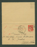 FR-CARTE-LETTRE N°283-CL1 - DATE 514 - TYPE PAIX  50C ROUGE SUR CHAMOIS -CACHET AMIENS LAMARTINE 19/12/1936 - ETAT** - Letter Cards