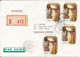 Senegal Registered Cover Sent Air Mail To Denmark Dakar 15-9-1984 Topic Stamps - Senegal (1960-...)