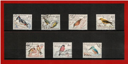 TCHECOSLOVAQUIE - 1959 - N° 1046/1052 -  TIMBRES OBLITERES - OISEAUX D'HIVER - Y & T - COTE : 7.50 Euros - Used Stamps