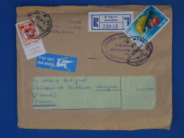 DP 20 ISRAEL  BELLE  LETTRE RECO  1969   JERUSALEM A MERIGNAC FRANCE    + NON OUVERTE  +AFF. INTERESSANT+ - Covers & Documents