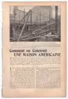 1900 - La Construction D'un Building Aux États-Unis - Article De 6 P Et 5 Photos - Andere & Zonder Classificatie