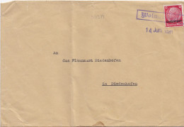 37374# HINDENBURG LOTHRINGEN LETTRE Obl WOLMERINGEN 14 Juin 1941 VOLMERANGE LES MINES MOSELLE THIONVILLE - Briefe U. Dokumente