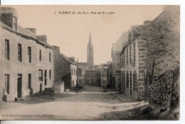 Carte Postale Ancienne Plémet - Rue De Saint Lubin - Autres & Non Classés