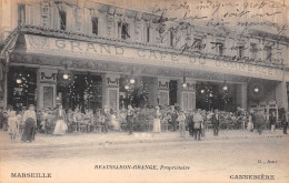 MARSEILLE (Bouches-du-Rhône) - Cannebière - Grand Café Du Commerce, Beaussaron-Grange - Ecrit (2 Scans) - Canebière, Stadtzentrum