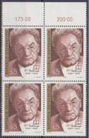 1990 , Mi 2000 ** (3) - 4 Er Block Postfrisch - 100. Geburtstag Von Josef Friedrich Perkonig - Unused Stamps