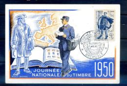 060524 YVERT N°  JOURNEE DU TIMBRE 1950  CARTE MAXIMUM - 1940-1949