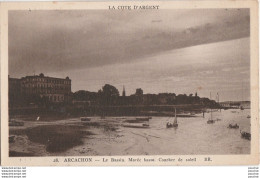 V2-33) ARCACHON - LE BASSIN - MARÉE BASSE - COUCHER DE SOLEIL - ( 2 SCANS ) - Arcachon