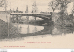 V9-82) BEAUMONT (TARN ET GARONNE)  PONT SUR LA GIMONE  - ( ANIMATION - 2 SCANS ) - Beaumont De Lomagne