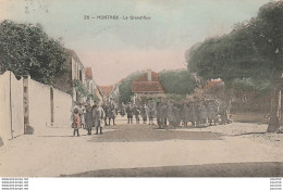 V9-40) HONTANX (LANDES)  LA GRAND '  RUE - ( ANIMATION - ECOLIERS - HABITANTS - 2 SCANS ) - Other & Unclassified