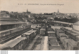 16) ANGOULEME - VUE PRISE DE LA PASSERELLE CHAIGNAUD - VOIES FERREES - WAGONS -  2 SCANS ) - Angouleme