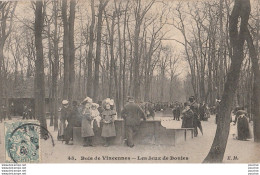 V17-94) VINCENNES - BOIS DE VINCENNES - LES JEUX DE BOULES  - ( ANIMATION - PETANQUE ) - Vincennes