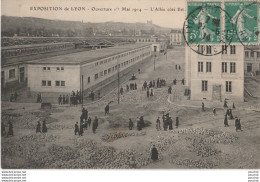 V18-69) LYON - EXPOSITION DE LYON - OUVERTURE 1er MAI 1914 - L'ALLEE COTE EST - ENTREE EST - Autres & Non Classés