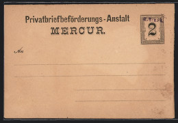 AK Private Stadtpost Privatbriefbeförderungs-Anstalt Mercur  - Timbres (représentations)