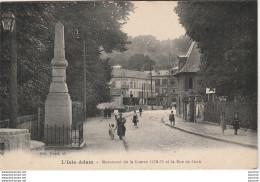 V20-95) L' ISLE ADAM - MONUMENT DE LA GUERRE 1870-71 ET LA RUE DE CONTI  - ( ANIMATION - HABITANTS - 2 SCANS) - L'Isle Adam