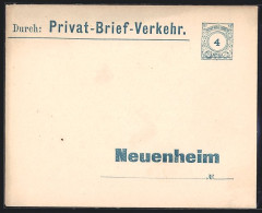 Briefumschlag Neuenheim, Privat-Brief-Verkehr G. Arnold, 4 Pfennig  - Briefmarken (Abbildungen)