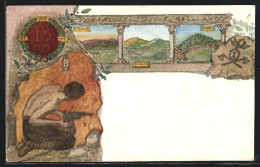 Artista-Cartolina Gorizia, 1. Regg. Genio, 18. Comp. M. M., Bergmann  - Gorizia