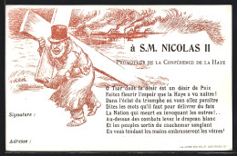 Künstler-AK Worte Von Präsident Krüger An Zar Nikolaus II. Von Russland, Krüger Beim Kreuzgang  - Königshäuser