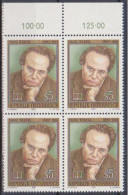 1990 , Mi 2003 ** (2) - 4 Er Block Postfrisch - 100. Geburtstag Von Josef Franz Werfel - Unused Stamps