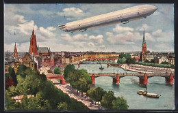 AK Frankfurt A/M, Luftschiff über Der Stadt  - Luchtschepen