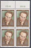 1990 , Mi 2003 ** (3) - 4 Er Block Postfrisch - 100. Geburtstag Von Josef Franz Werfel - Unused Stamps