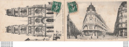 V28-45) ORLEANS - RUE BANNIER ET RUE DE LA REPUBLIQUE  -  CATHEDRALE SAINTE CROIX - CARTE A 2 VOLETS - ( 3 SCANS ) - Orleans