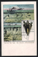 AK Die Marine - Minensuchschiff, Bildtafeln  - Guerre