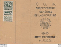 CONFEDERATION GENERALE DE L 'AGRICULTURE - 1946 - SYNDICAT DE CEZAC , LOT - ( 2 SCANS ) - Documents Historiques
