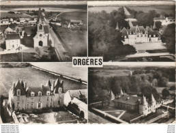 ORGERES EN BEAUCE - EN AVION AU DESSUS DE.. EGLISE - CHATEAU - CAMBRAY - DE VILLEPION - DE LA CHUANIERE (1959 - 2 SCANS) - Autres & Non Classés