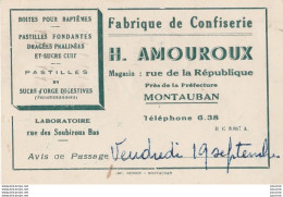 V32-82) MONTAUBAN - FABRIQUE DE CONFISERIE E. AMOUROUX  - ( 2 SCANS ) - Montauban
