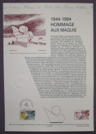 Hommage Aux Maquis 1944-1994 - Guerre Mondiale (Seconde)