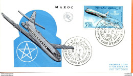 Maroc; FDC 1er Jour; 1966,TP PA N°115, Transports; " Royal Air Maroc "Morocco;Marruecos - Morocco (1956-...)