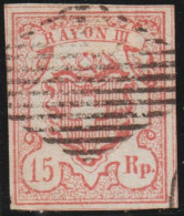 CH Rayon III Gr.Rp. SBK#20 Typ 4 UMII - 1843-1852 Federal & Cantonal Stamps