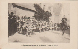Cpa Souvenir Du Pardon De St Corneille  Les Boeufs Et Gendarme à Cheval - Altri & Non Classificati