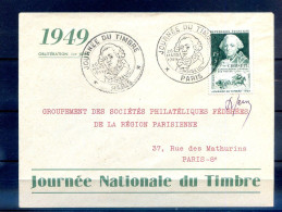 060524 YVERT N°  JOURNEE DU TIMBRE 1949 SUR LETTRE - 1940-1949