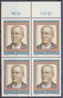 1990 , Mi 2008 ** (2) - 4 Er Block Postfrisch - 100. Todestag Von Karl Freiherr Von Vogelsang - Unused Stamps