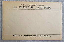 LA TRISTESSE D'OLYMPIO Ou Le Mal Du Siècle Henri Duvernois A. Vallée - Maux Historiques XII Passiflorine - 1901-1940