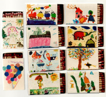 10 Boites D'Allumettes - Dessins D'enfants - Matchboxes