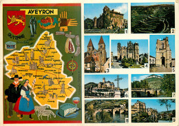 12 - DEPARTEMENT DE L'AVEYRON - BLASON - MULTIVUES - - Andere & Zonder Classificatie