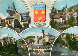 12 - ESTAING - BLASON AVEYRON - MULTIVUES - Autres & Non Classés