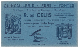 Buvard   Quincaillerie - Fer - Fontes - R De Celis - 60 Crevecoeur Le Grand  - 8 10 Rue Gambetta - Andere & Zonder Classificatie