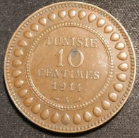 TUNISIE - TUNISIA - 10 CENTIMES 1914 ( 1332 ) - KM 236 - Muhammad Al-Nasir - Protectorat Français - Tunesië