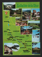 Carte Géographiqie - Vallée De La THUR - Wildenstein, Kruth, Oderen, Fellering, Urbes, Mollau, Mitzach, Thann, Cernay - Cartes Géographiques