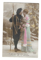 MILITARIA - CARTE PATRIOTIQUE - COUPLE AMOUREUX - SOLDAT CHASSEUR ALPIN - Patriotic