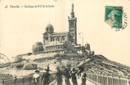 13 -  MARSEILLE -  NOTRE DAME DE LA GARDE - Notre-Dame De La Garde, Aufzug Und Marienfigur