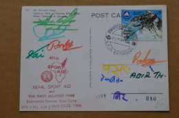 1986 Signed Nepal SPORT AID Expedition Himalaya Everest Mountaineering  Escalade  Alpinisme - Sportivo