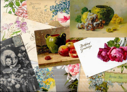 Lot 1309 De 10 CPA Fleurs Dont KLEIN + Fruits Déstockage Pour Revendeurs Ou Collectionneurs - 5 - 99 Postcards