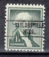 USA Precancel Vorausentwertungen Preo Locals Mississippi, Taylorsville 748 - Precancels