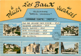 13 LES BAUX DE PROVENCE MULTIVUES Facon Telegramme  - Les-Baux-de-Provence