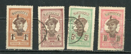 MARTINIQUE - SERIE COURANTE - N° Yvert  61+63+64+65 Obli. - Used Stamps